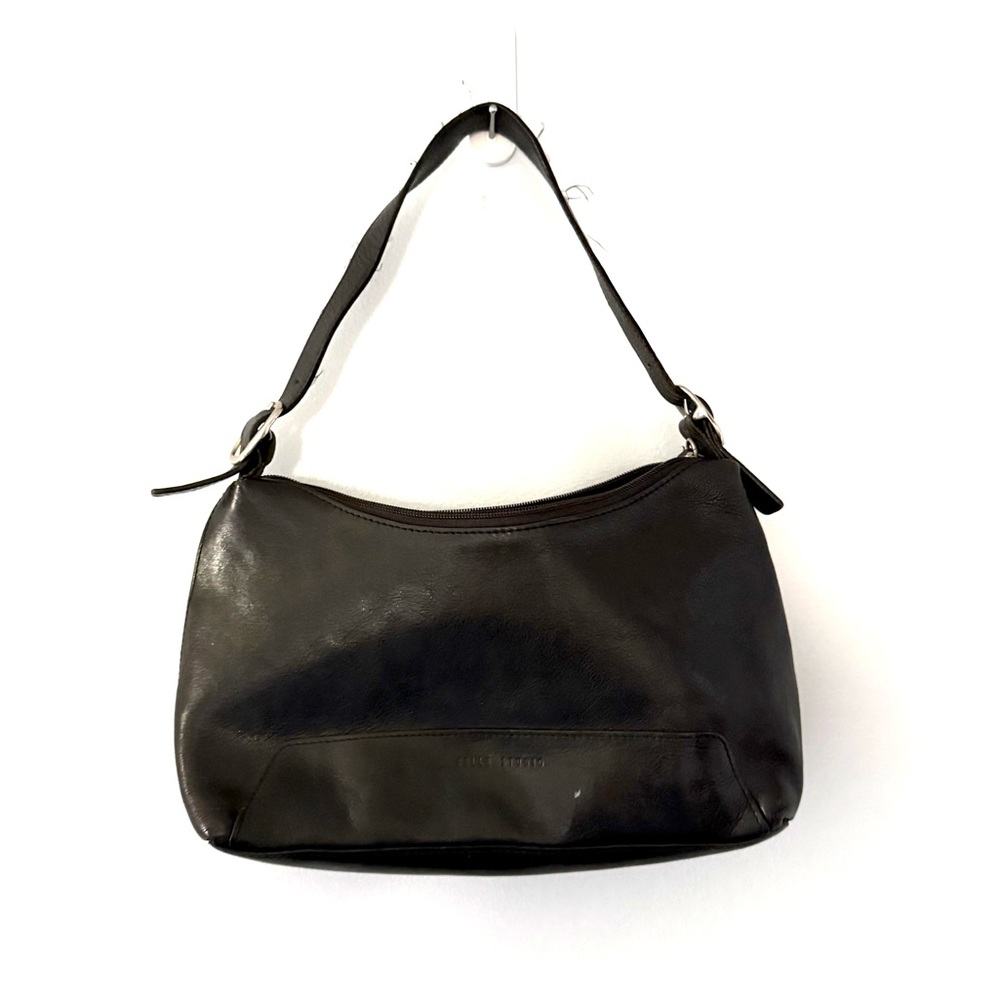 Wilsons Leather Pelle Studio Purse Black Zippered Adjustable Strap Shoulder Bag